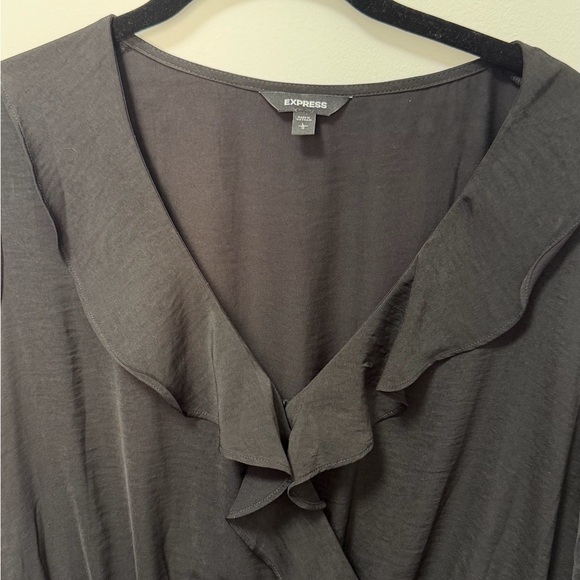 Express Black Ruffle Dress - Picture 2 of 5